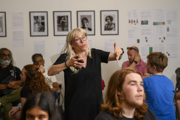 Making it to the Registers project lead Marie-Andrée Jacob participating in interactive session with the audience