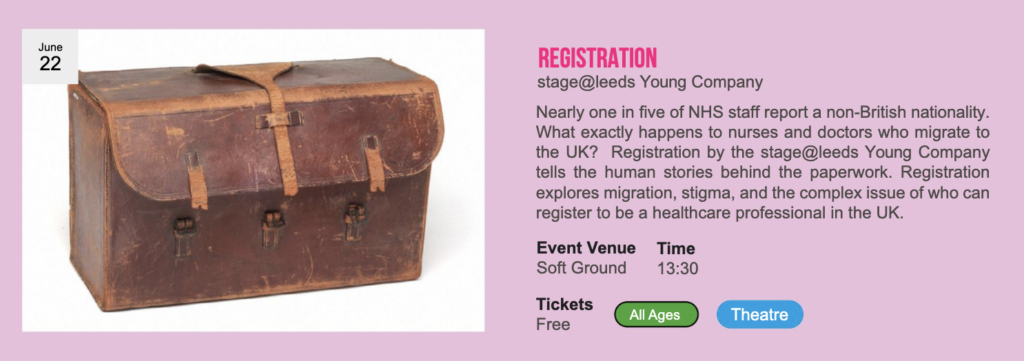 This is an image of an event: Registration - a play by Stage@Leeds Young Company