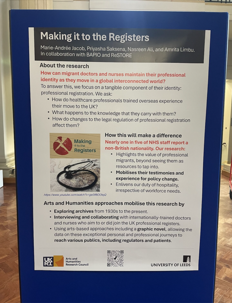 Poster presentation at the AHRC-funded Research Showcase