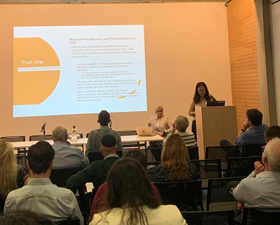 This is an image of Professor Marie-Andrée Jacob and Dr Amrita Limbu at the Professional Standards Authority Conference.