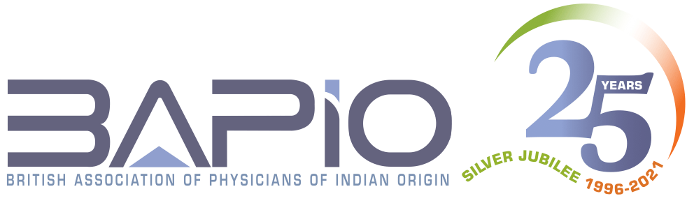 This is the logo of British Association of Physicians of Indian Origin (BAPIO)