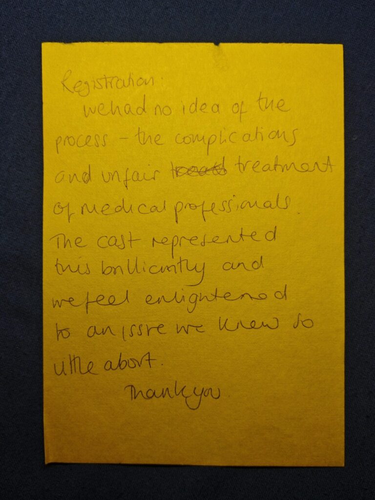 This is an image of the creative output from an event, works as a part of the creative output archive.