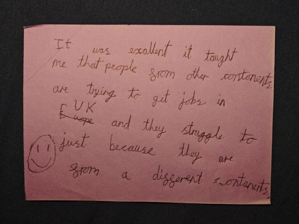This is an image of the creative output from an event, works as a part of the creative output archive.